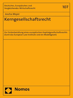 cover image of Kerngesellschaftsrecht